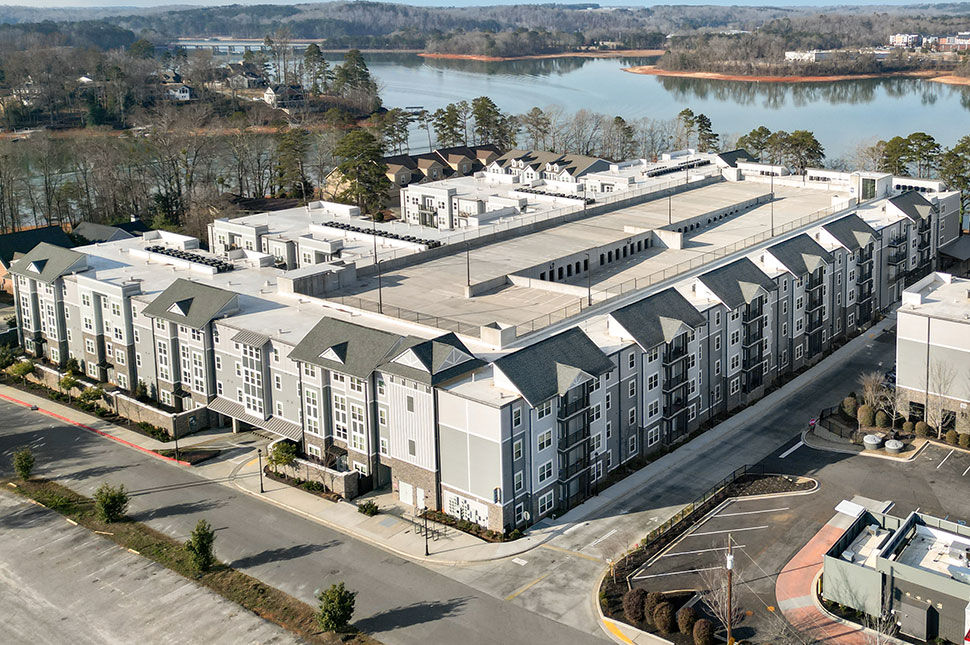 aerial view of residential community