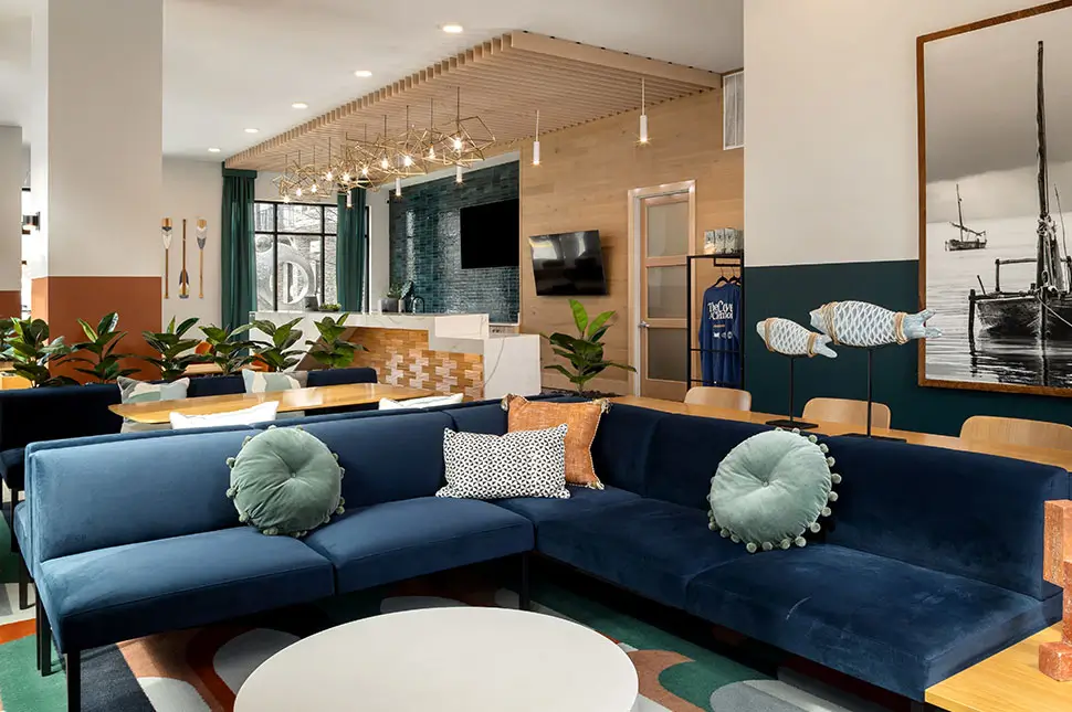 community clubhouse with lounge seating