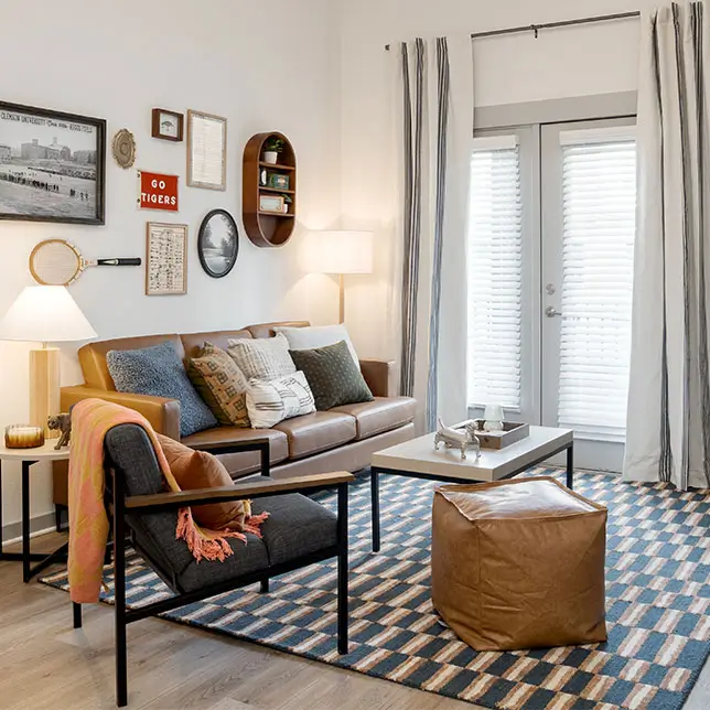 Furnished apartment living space